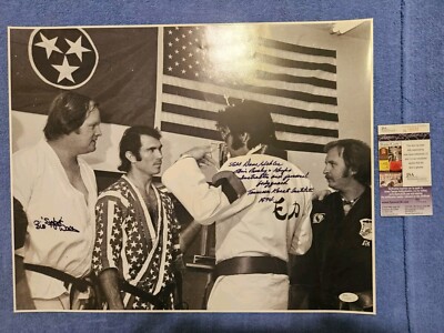 Elvis TKI 16x20 B&W photo signed by Bill 