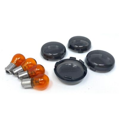 Blinker Linsen Kit Smoked Bullet für Harley Softail Springer Classic FLSTSC 05