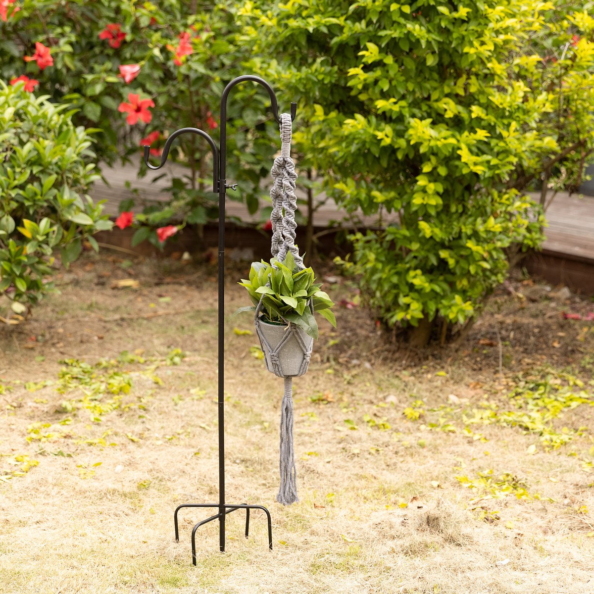 Lot De 2 Crochets De Berger 120cm - Supports Métal Réglables Pour Jardin, Lanterne Solaire Et Décoration Extérieure