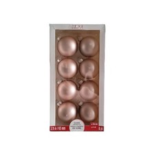 Ashland Christmas Noel Glass Ornament Set 8 Pc