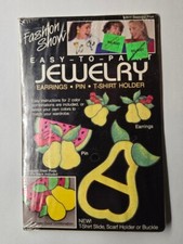 Seasonal Fruit Fashion Show Easy To Paint Jewelry Making Kit 1989 Earrings Pin