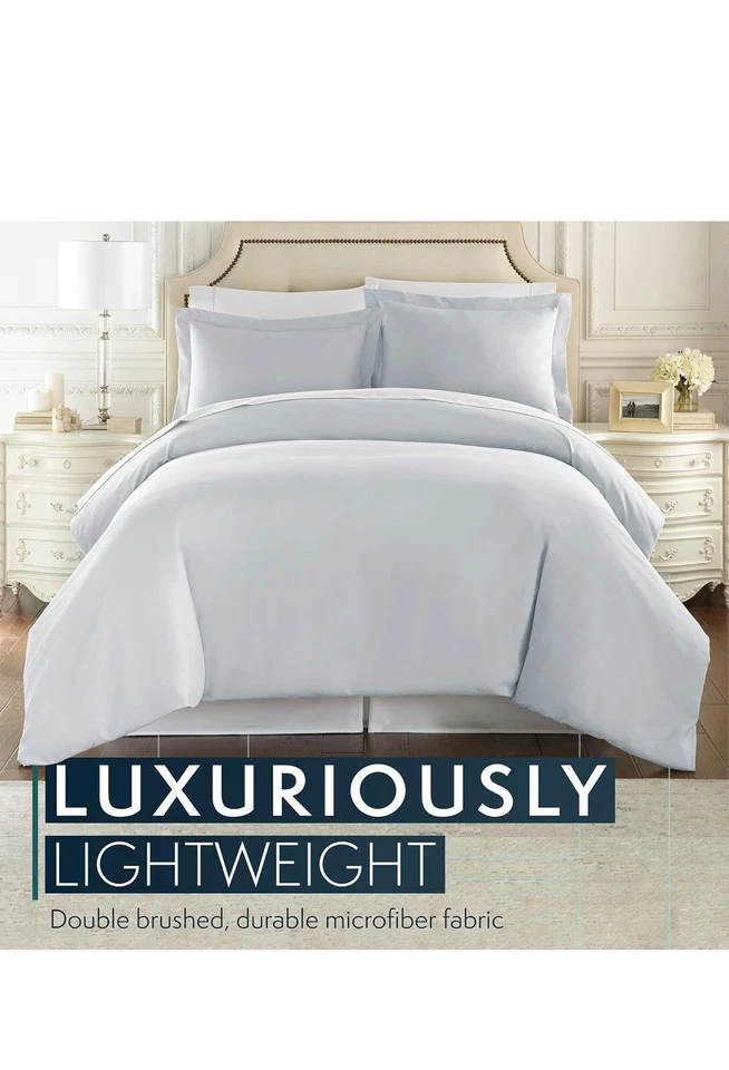 HC Collection Bed Skirt Full Bed Soft Microfiber Box Spring Cover 14" Inch Drop - Image 4 of 4