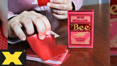 Bee Red MetalLuxe Playing Cards by US Playing Card