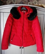 Tokyo Laundry Women's Red Jacket With Fur Trim On The Hood.size 14.new With Tags