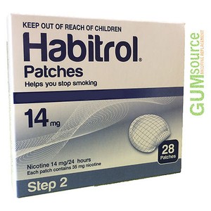 Habitrol Step 2, Transdermal Nicotine Patch 14mg,  1 DENTED box 28 patches