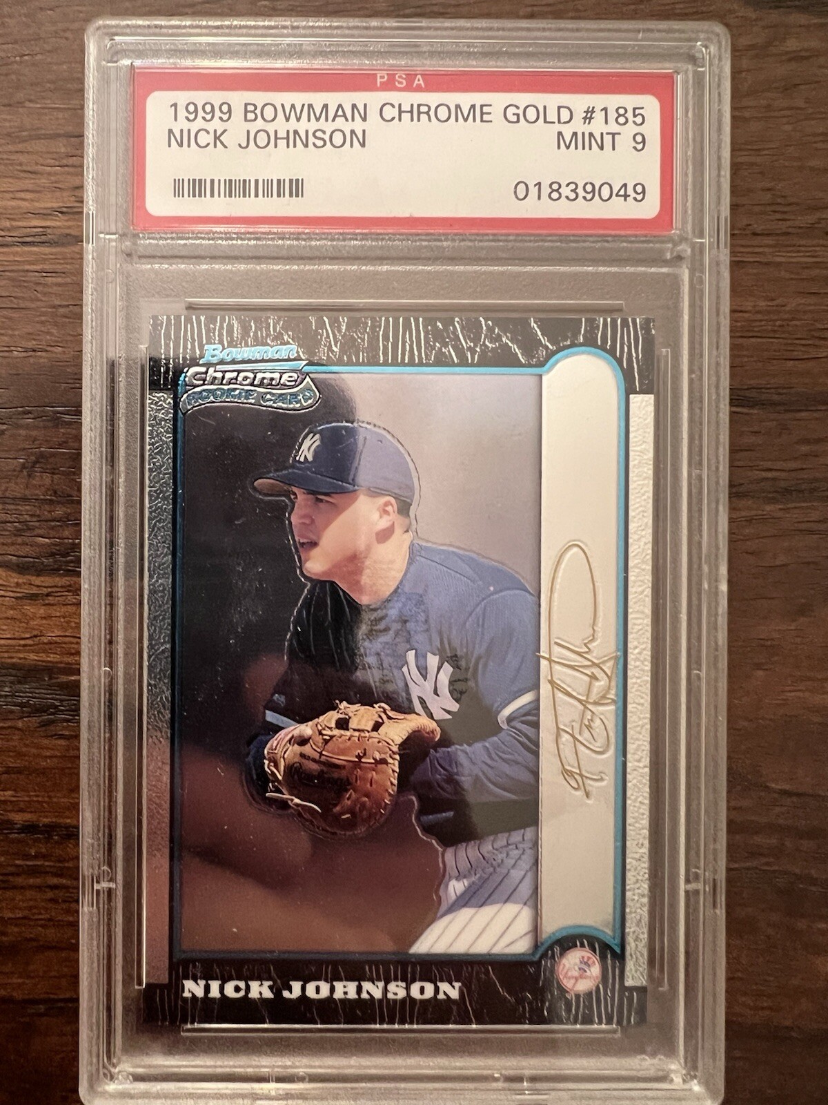 Nick Johnson 1999 Bowman Chrome Gold #185 PSA 9 MINT-Awesome Rare Card Fast Ship