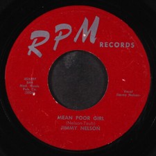 JIMMY NELSON: mean poor girl / cry hard luck RPM 7