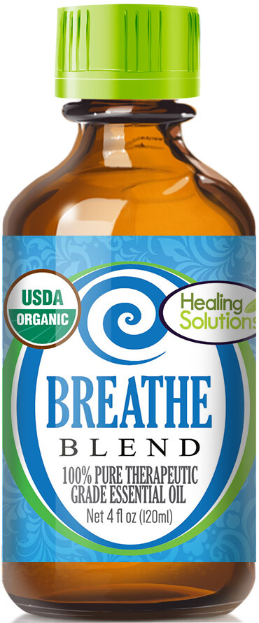 Organic Breathe Essential Oil Blend (100% Pure - USDA Certified Organic)