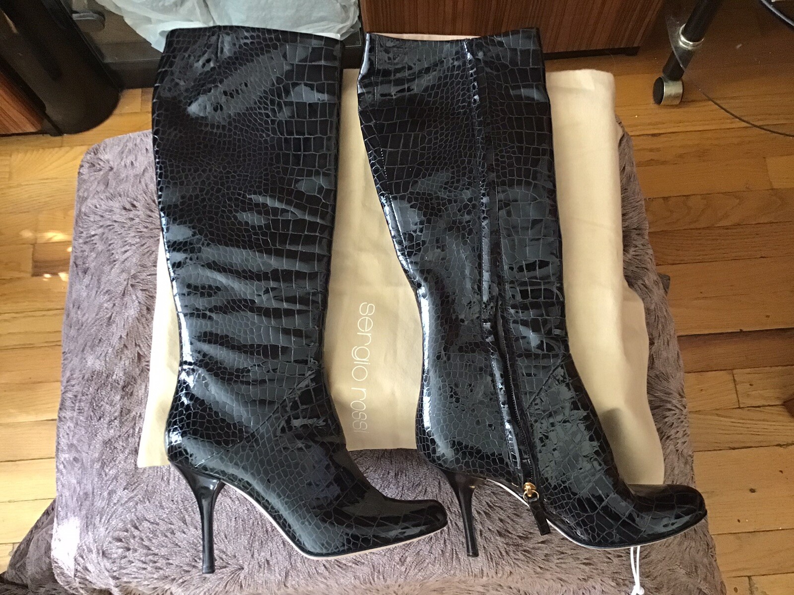 Sergio Rossi Genuine Python  Long Length Boots, P… - image 2