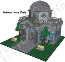 LEGO SIMPSON  Mairie – Town Hall – NO BRICK - INSTRUCTION PDF ONLY - CD