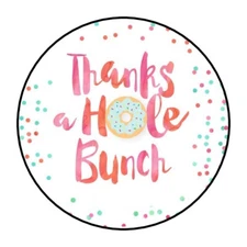 30 1.5" THANK YOU DONUT ROUND ENVELOPE SEALS STICKERS FAVOR LABELS