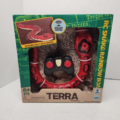Terra by Battat Remote Control Infrared Light-up Snake Rainbow Boa RC Snake NEW 