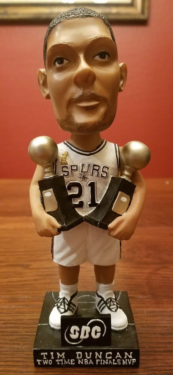TIM DUNCAN Spurs Two Time NBA Finals MVP Bobble head