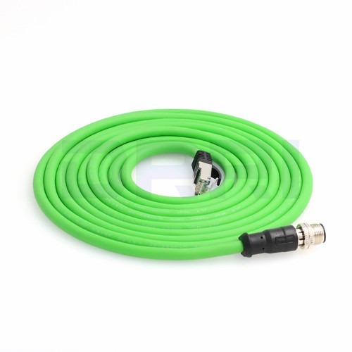 Câble blindé Ethernet étanche M12 4 broches code D mâle vers RJ45 - longueur personnalisée - Photo 2/5