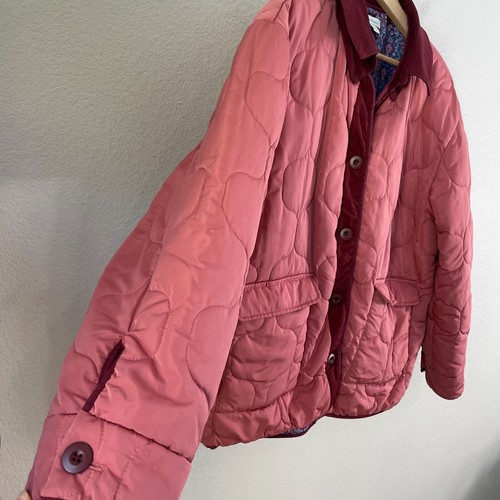 Sundance Womens Large Pink Georgina Quilted Jacket Removable Collar - Picture 8 of 13