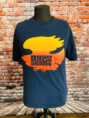 Ryan Adams 2002 Est Ce Qu'il Neige Tour Concert Eagle T-Shirt Tee Blue Large EUC