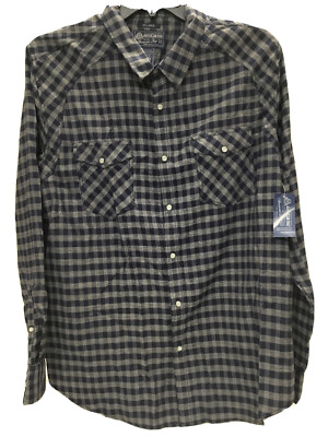 American Rag Men's Long Sleeve Blue Cotton Shirt, Size XXL