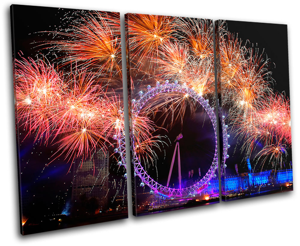 London Eye Landmarks TBLE LIENZO ARTE DE PARED Impresión de imagen VA