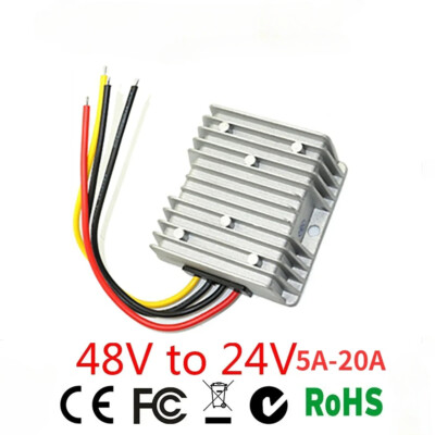 Voltage Reducer 48V to 24V 5A-20A Step Down Buck DC-DC Power Converter Regulator