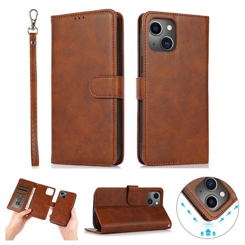 Flip Leather Case Detachable Wallet Cover For iPhone 16 15 14 13 12 11 Pro Max 8 - Picture 11 of 87
