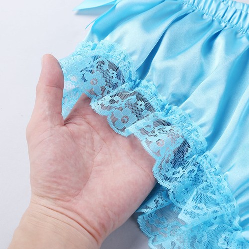 Sissy Men's Satin Bloomers Underwear Panties Lingerie Bikini Briefs Underwear - 第 22/92 張圖片