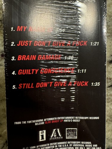 Eminem Slim Shady LP Sampler Cassette Sealed - Picture 4 of 6