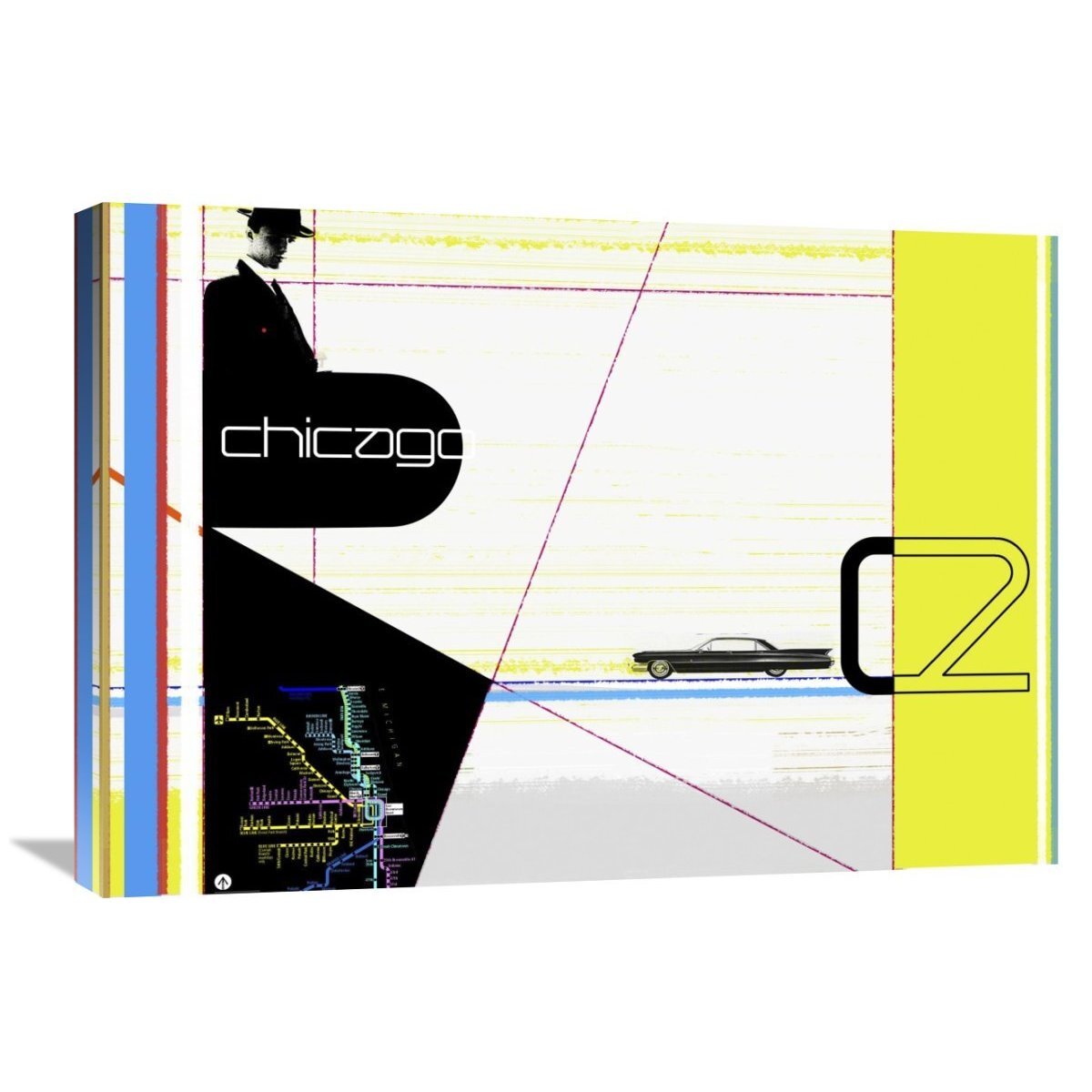 Naxart Studio 'Chicago' Stretched Canvas Wall Art  Small