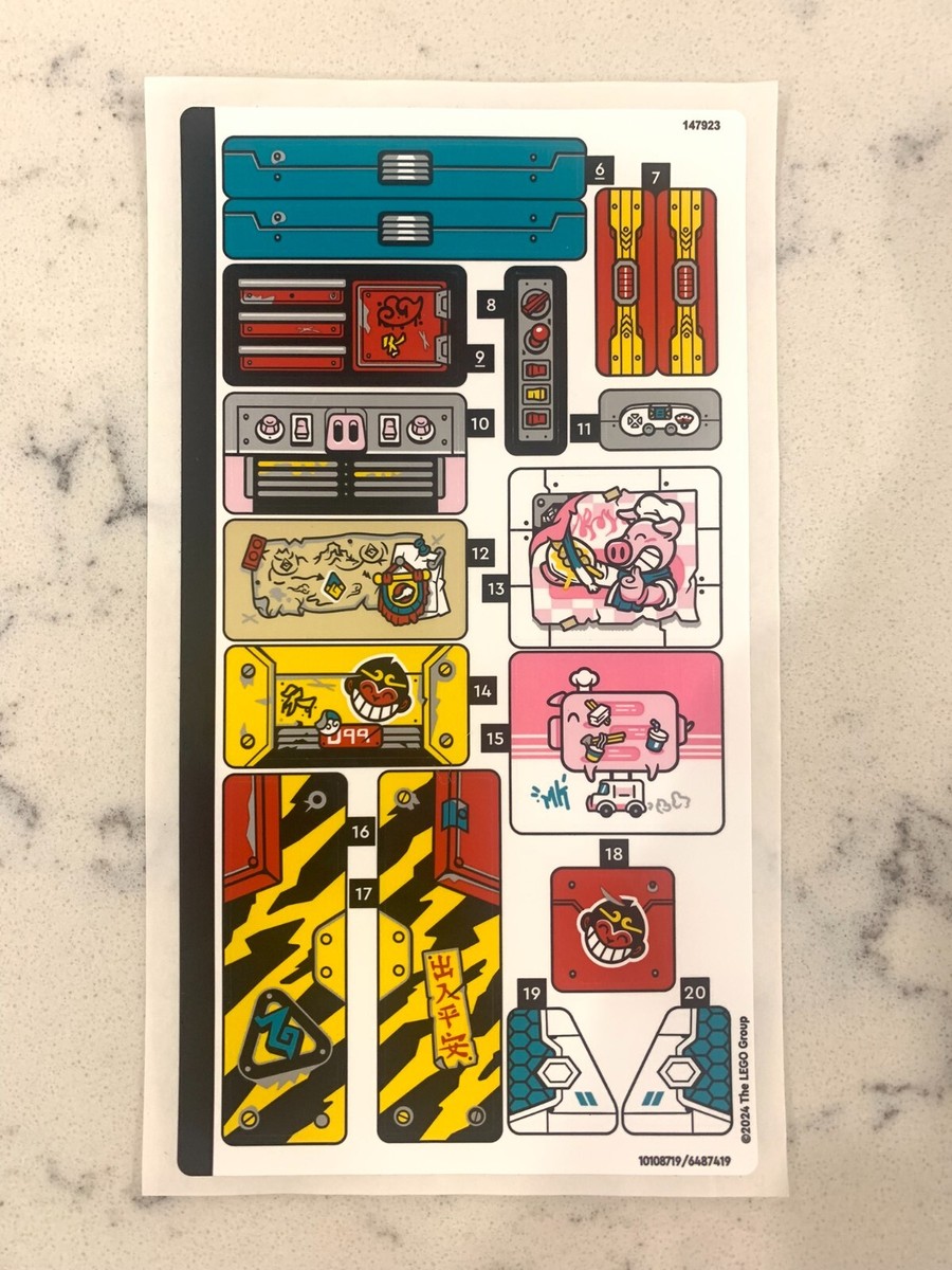LEGO STICKER SHEET for 80055, Sheet 2, Monkie Kid's Team Power