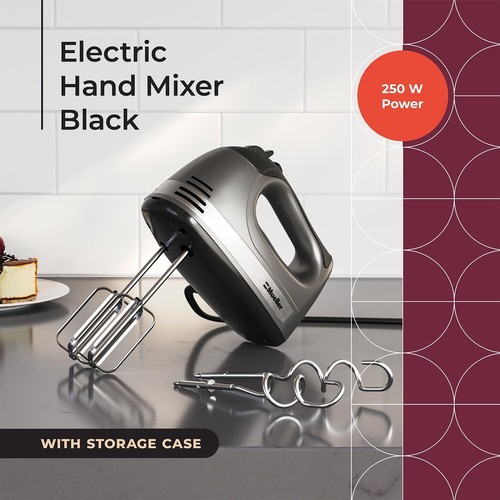 Mueller Electric Hand Mixer 5 Speed 250W Turbo Heavy Duty Handheld Blender Steel - Picture 2 of 11