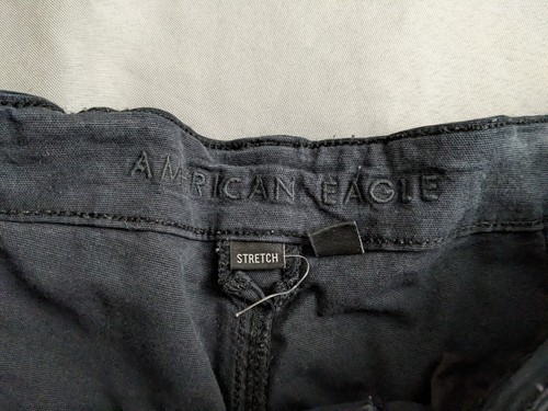 American Eagle Pants Black Cargo Stretch Straight Leg Womens Size 16 - Picture 6 of 13
