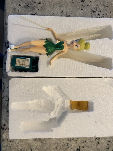 RARE Disney Christmas Collection Tinkerbell Tree Topper FAIRY WINGS LIGHT UP - Picture 2 of 9