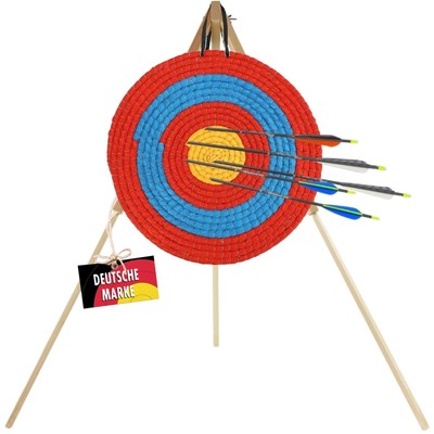 STRONGHOLD Strohzielscheibe - 50x50x5cm & Ständer, EinsteigerSET