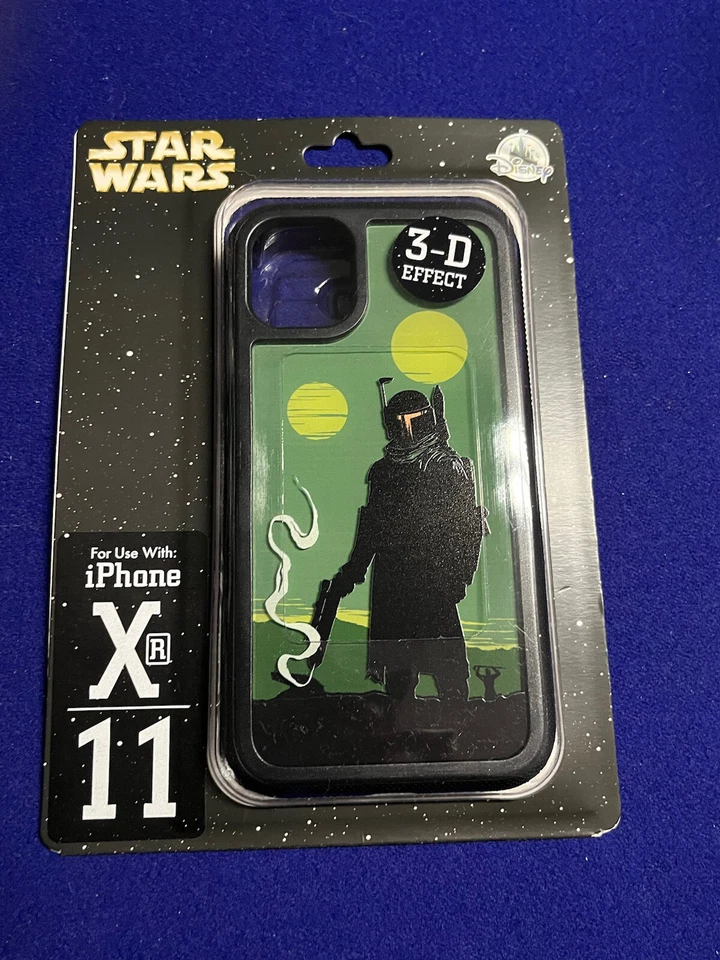 DISNEY PARKS STAR WARS MANDALORIAN BOBA FETT 3D iPHONE XR/11 o 12/12 PRO CUBIERTA Foto 2 de 4