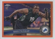 2011 Topps Chrome Retail Orange Refractor Nick Fairley #217 0f6