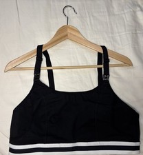 Momcozy Hands Free Nursing Bra Large Black And White Stripe