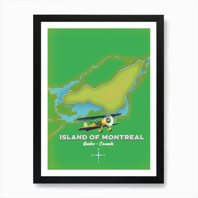 Insel Montreal Quebec Kanada Ar gerahmtes Wandbild Poster Leinwanddruck Bild