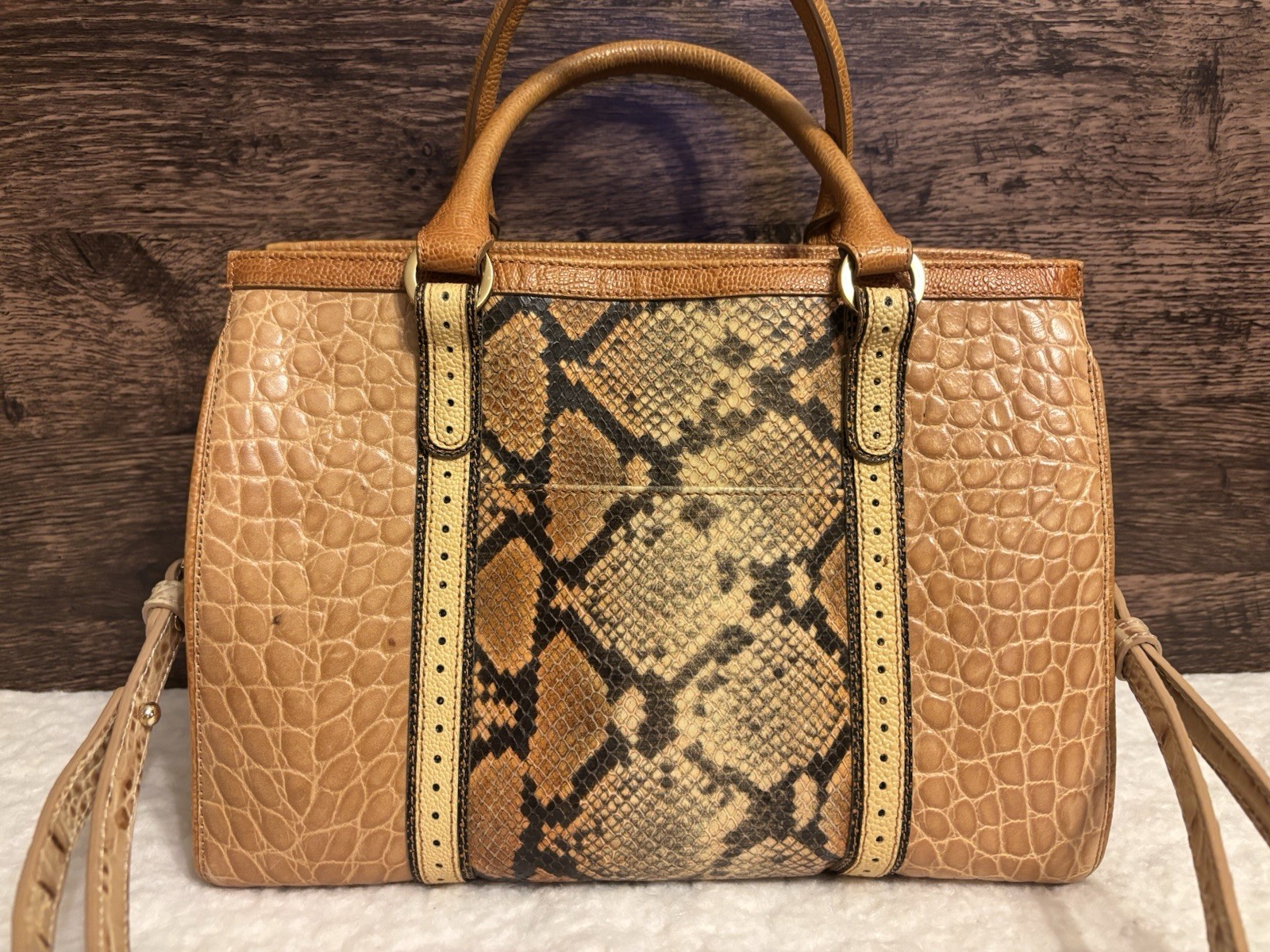 Brahmin Addie Gallery Nova Python Satchel Shoulde… - image 12