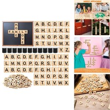 600 PCS Wooden Magnetic Letters for Fridge Refrigerator Wall