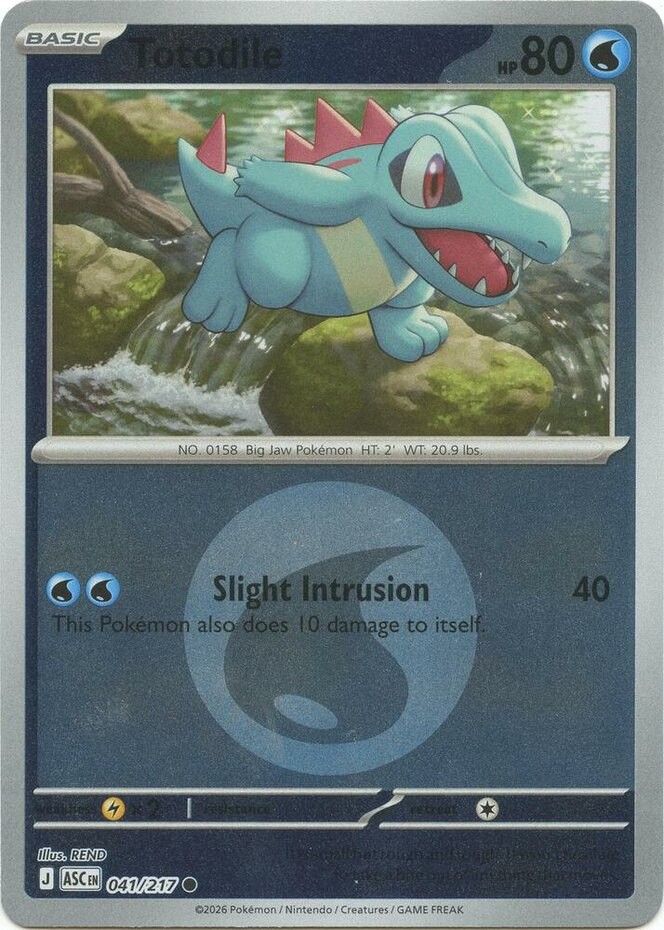 Totodile (Energy Symbol) - 041/217 - Common - Reverse Holo NM Ascended Heroes