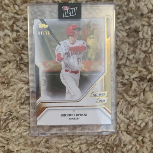 2023 Topps Now Gold /50 Shohei Ohtani AL MVP Angels Baseball Trading Card