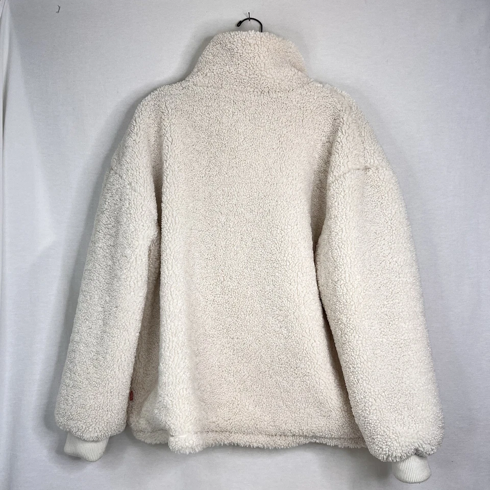 Levi's Strauss Ivory Sherpa Jacket Women's Size XL - Stain See Last Pic - Image 2 of 4