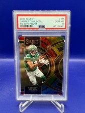 2023 Panini Select - Premier Level Garrett Wilson #115 Tie-Dye Prizm /25 PSA 10