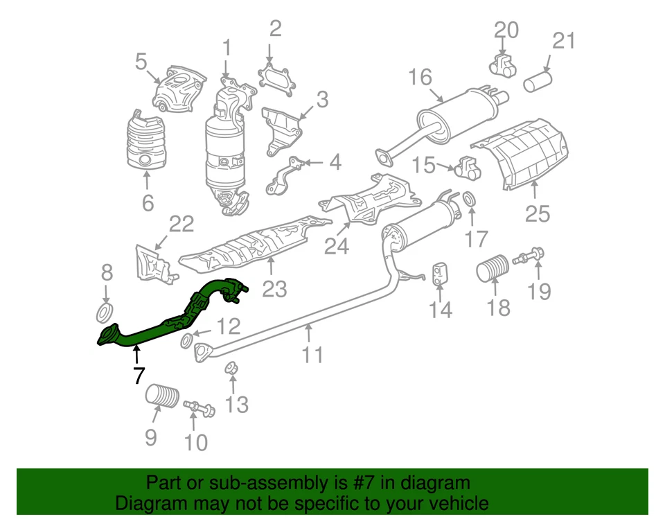 Tubo delantero genuino Honda 18210-SNE-A01 Foto 3 de 3