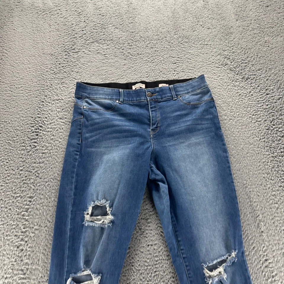 Pantalones de mezclilla Juicy Couture para mujer talla 16 azul lavado medio algodón elástico calce ajustado Foto 2 de 4