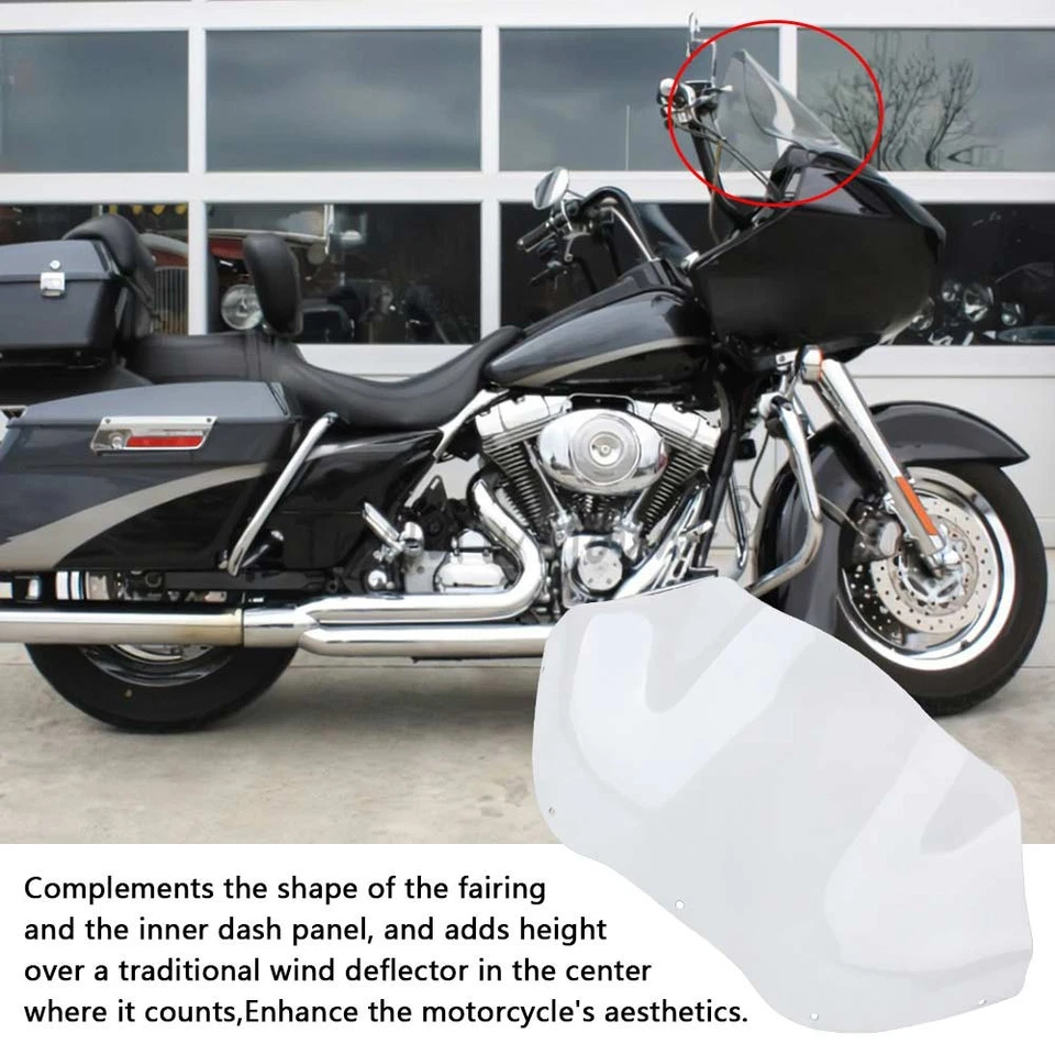 Parabrisas transparente 13" para Harley Touring Road Glide FLTR 1998-2013 Foto 3 de 4