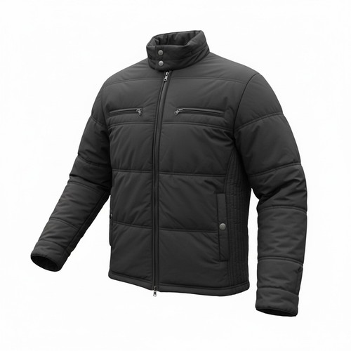 Michael Kors, Vintage Michael Kors Mens Y2K Black Quilted Puffer Jacket Stand Collar Large