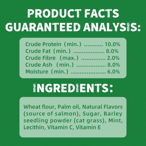 13.4 OZ Cat Treats, Grass Natural Salmon Flavor Healthy Cat... - Picture 7 of 7