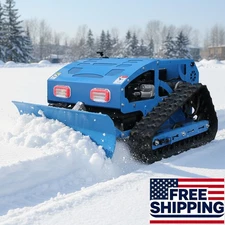 Remote Control Lawn Mower & Snow Blower, Gasoline 9HP Crawler Grass Cutter