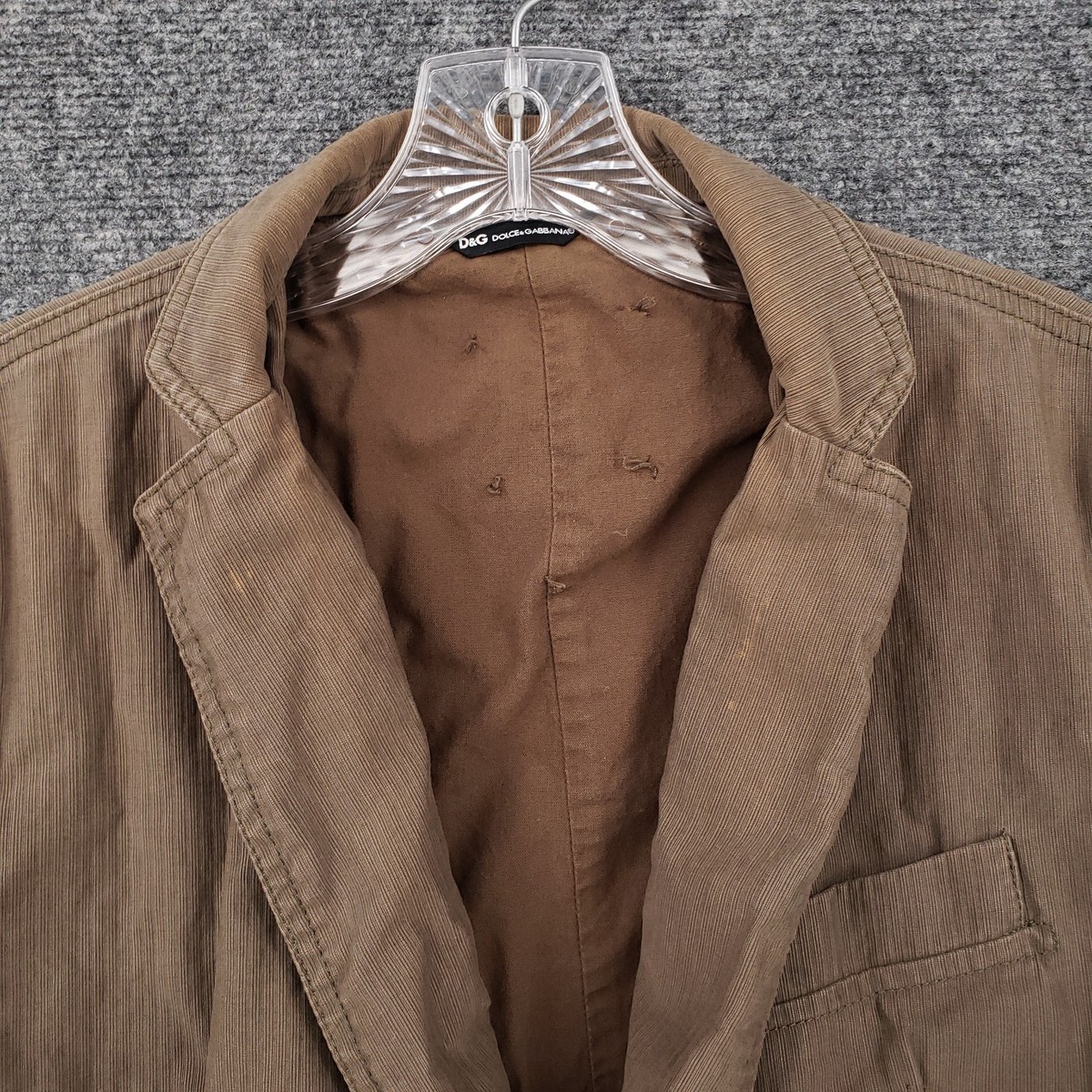 Dolce & Gabbana Blazer Mens 40 Brown Single Breasted Utility