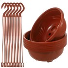 6Pcs Plastic Hanging Orchid Pots Hanging Orchid Pots Hanging Flower Baskets for